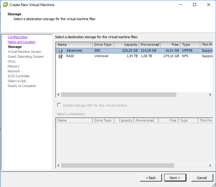 where do i change the guest machine type in vmware esxi 6